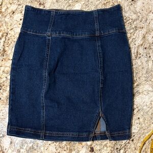 SO Dark Blue Denim Pencil Skirt